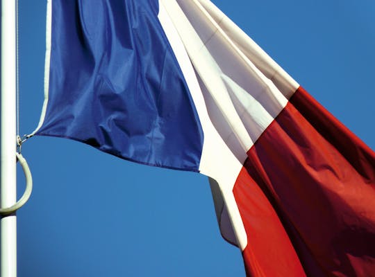 Close-Up Shot of the Flag of France